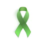 Green ribbon. Different diseases and awareness symbol.